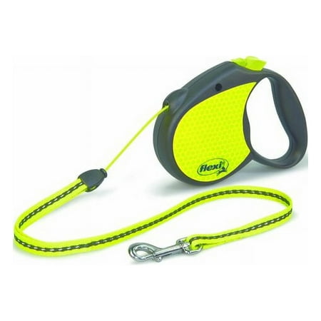 UPC: 0840317102611 | Flexi Neon Yellow Retractable Plastic Dog Leash Small