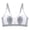 A2 Grey, variant on Women's Lace Triangle Bralette, Wireless Unlined Bra with Scalloped Trim, Adjustable Straps, Soft Floral Lace Design for Everyday Comfort, Layering and Lounge Wear White M