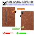 thumbnail image 6 of TECH CIRCLE Case for iPad Air 11 2024/iPad Air 4th 5th Gen,iPad Pro 11 inch PU Leather Folio Stand Case Auto Sleep Wake Elastic Band Pocket Smart Classic Shockproof Protective Wallet Case,Brown, 6 of 7