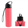 thumbnail image 1 of Botella de Agua de Silicona Plegable Rosa de 600 Ml, de Agua para Ciclismo, Botella de Agua de Silicona Irrompible Portátil, 1 of 6