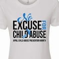 thumbnail image 4 of Inktastic No Excuse for Child Abuse April Child Abuse Prevention Month Women's T-Shirt, 4 of 5