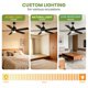 thumbnail image 4 of Yeshouse ventilador de techo de 52" con luz LED y control remoto, 3 temperaturas de color, motor DC reversible y silencioso, bajo consumo, acabado negro mate, ideal para dormitorio, sala o comedor, 4 of 7