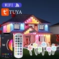 thumbnail image 2 of Tira de luces LED TUYA inteligentes para aleros, 24 V, 2 A, RGB, IC, adecuada para decoración de aleros de casas, resistente al agua, 2 of 5