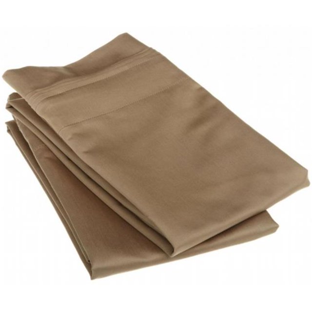 Egyptian Cotton 1500 Thread Count Solid Pillowcase Set Standard-Taupe
