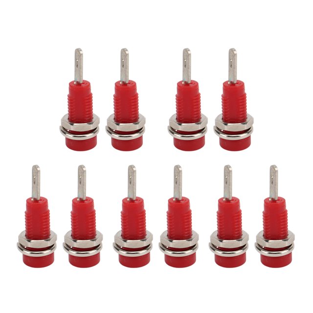 Enchufe Tipo Banana de 2 Mm 10 Piezas Conector Tipo Banana de 2 Mm para Panel Adaptador de Enchufe de Poste Extendido para Enchufe Tipo Banana para Multímetros Electrónicos e ANGGREK Otros