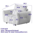 thumbnail image 7 of 35.24''Teddy Fabric Sofa, Modern Lounge Chair, Upholstered with One Pillow for Apartment, Office, Living Room and Bedroom, 7 of 7