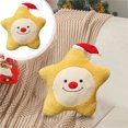 thumbnail image 5 of Nkmbld Christmas Decorations Throw Pillow Covers Christmas Red Nose Elfins Star Pillow Doll Chair Cushion for Sofa, Couch, Bed and Car, Yellow, 5 of 7
