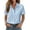 Light Blue, variant on Summer Tops for Women 2025 Short Sleeve Button Down Shirts Classic Work Blouses Casual Business Clothes