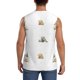 thumbnail image 4 of Fotbe Rabbit Blowing Dandelions Men's Camiseta sin Mangas Estampada para Hombres, Playera Casual para Gimnasio, Entrenamiento, Playa-3X-Large, 4 of 7