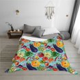 thumbnail image 6 of KLL Vegetable (2) Print Fleece Throw Blanket, Horizontal Fleece Bedding Cute Soft Blankets Comfy Fleece Flannel Plush Home Decor for Couch & Bed -50"x40", 6 of 9