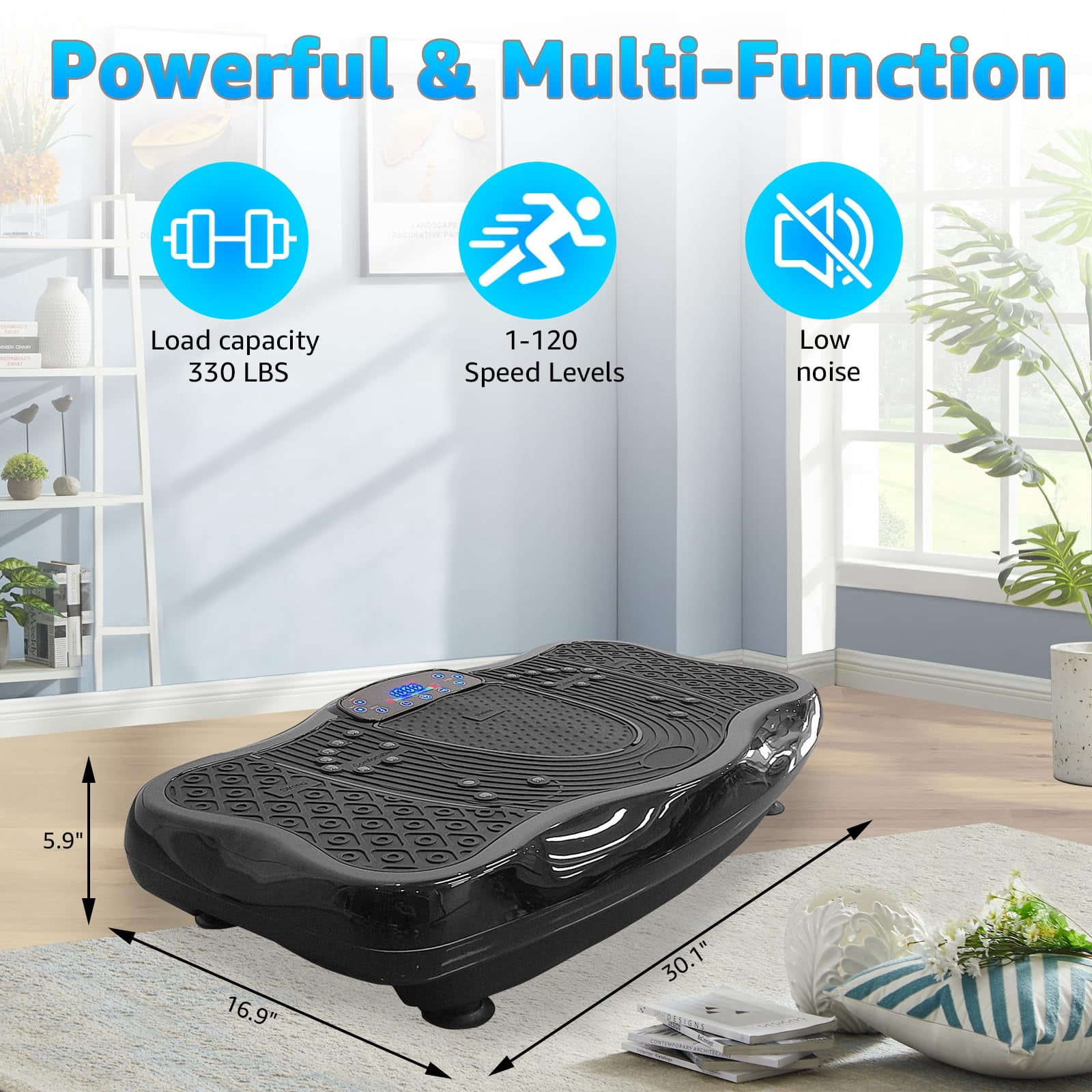 PRIJESSE XXL Vibration Plate Exercise Machine - Whole Body Workout, Resistance Bands, Weight Loss