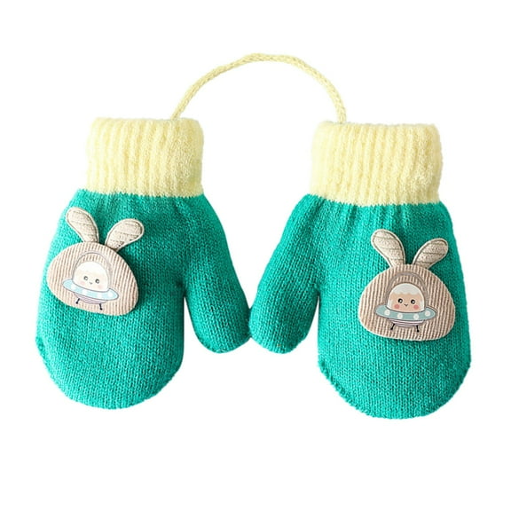 Yanyanz Gloves Mittens, Snow Gloves Infant Warm for Baby Girls Mittens for Kids Boys Gloves Snow Gloves Kintted Winter Ski Gloves, Gloves J One Size