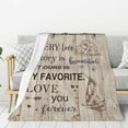thumbnail image 2 of Wedding Anniversary Romantic Gifts for Him/Her, Anniversary Marriage Gifts for Couple Wife Husband Parents, Happy Anniversary for Men Women Boyfriend Girlfriend Throw Blanket 60 x 50 Inch, 2 of 5