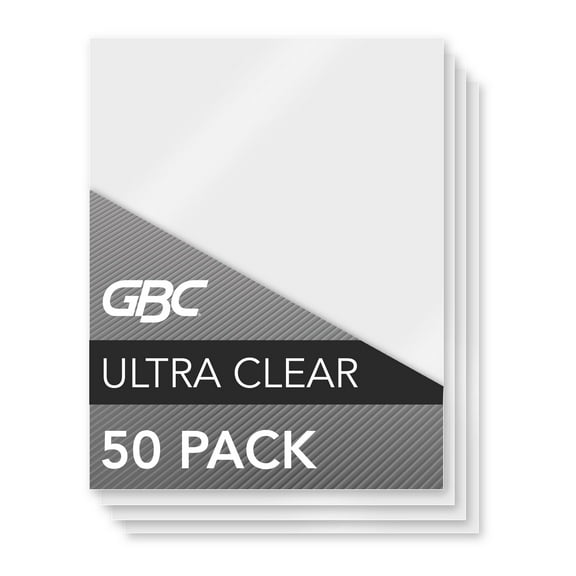 GBC 3745690CF 9 in. x 11.5 in. 3 mil UltraClear Thermal Laminating Pouches - Gloss Clear (50/Box)