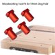thumbnail image 2 of Paquete de 4 abrazaderas para banco de trabajo de carpintería de aleación de aluminio, tapón de localización para orificio para perro de 19mm (19mm, rojo), 2 of 5