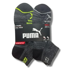 PUMA SOCKS MEN S BL QUARTER CREW BLACK GREY LARGE 10 13 PACK 6 PAIRS Walmart