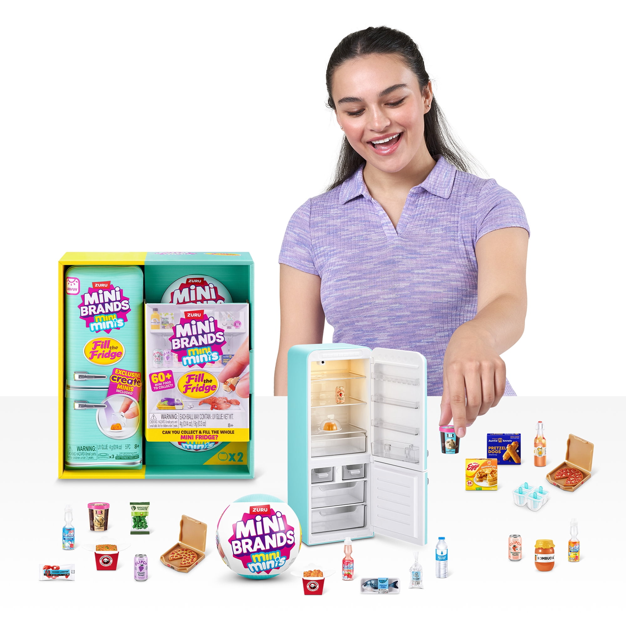 Mini Brands Fill the Fridge S1 Playset with 2 Capsules by ZURU
