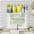 thumbnail image 2 of Grey Valance Curtain Cute Grey and Yellow Abstract Art Painting Rod Pocket Valance Window Treatments 1 Panel Short Curtains for Kitchen Farmhouse Living Room Bathroom 54 x 18 in, 2 of 6