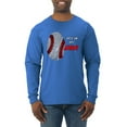 thumbnail image 1 of Wild Bobby, Baseball Fingerprint It's In My DNA, Sports, Men Long Sleeve Shirt, Royal, Large, 1 of 5
