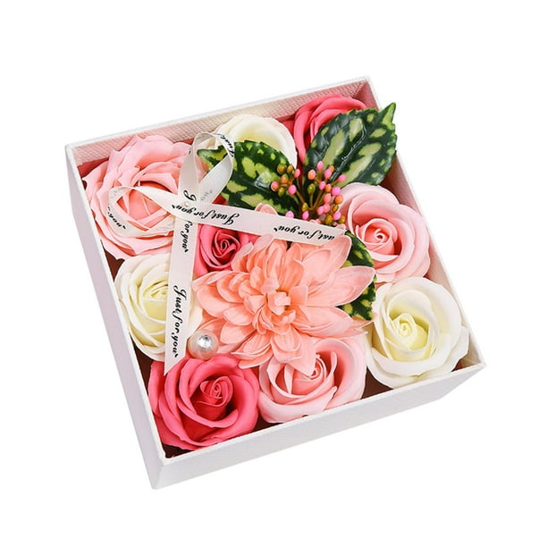Regalo de flor de jabón, jabón de baño de flores, jabón de flor de rosa perfumado en regalo, regalo del día de la madre para los miembros mamá