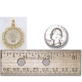 thumbnail image 2 of 14K White and Yellow Gold Miraculous Medal - 1 Inch X 1 Inch- 14k Yellow Gold, 2 of 2