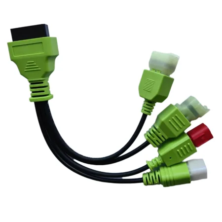 Motorbikes OBD Diagnostic Adapter Cable,4Pin+6Pin Male to OBD2 16Pin Female 4 in 1 Motorcycle OBDII Connector