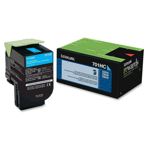 Lexmark™ 70C1HC0 High-Yield Cyan Toner Cartridge