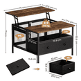thumbnail image 2 of Mesa De Centro Para Sala Madera Rustica 2 Cajones Abatible, 2 of 7