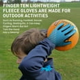 thumbnail image 5 of FINGER TEN Winter Gloves Touchscreen for Kids Boys Girls Running Thermal Gloves for Cold Weather, Youth Lightweight Warm Touch Screen Gloves for Texting Hiking Skating Football Soccer, 5 of 6
