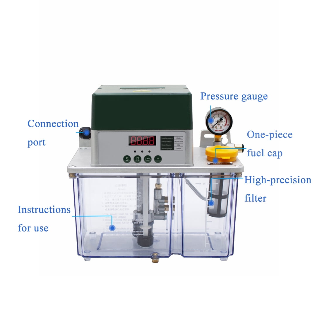 PreAsion 220V 4L Electric Automatic Lubricating Pump High Profile