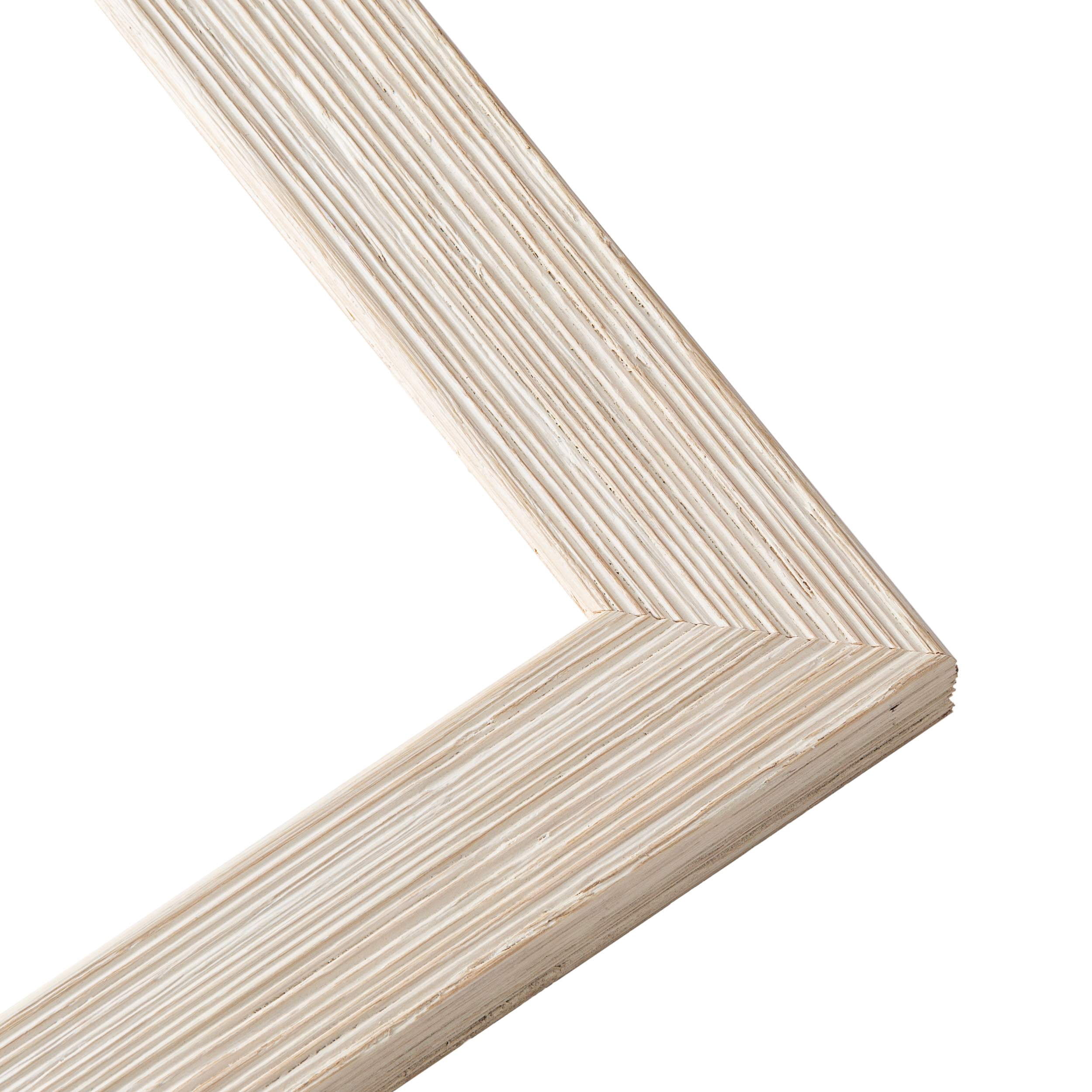 18x24 White Rustic Wide Barnwood Picture Frame - UV Acrylic, Foam Board Backing, Hanging Hardware