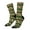 2 Black-2, variant on Dark Green Vintage Corn Pattern Pattern Sport Socks for Women and Men Crew Socks Sporty Calf Socks Casual Socks