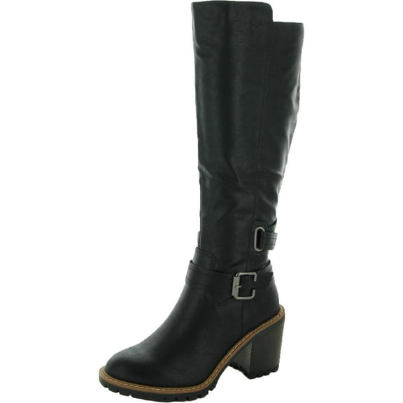 Sun   Stone Womens Viviaan Zip up Buckle Knee-High Boots