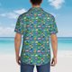 thumbnail image 4 of Balery Cars Transportation Camisas hawaianas de manga corta para hombre, camisas playeras de corte holgado, camisas de vacaciones con botones,Medium, 4 of 7