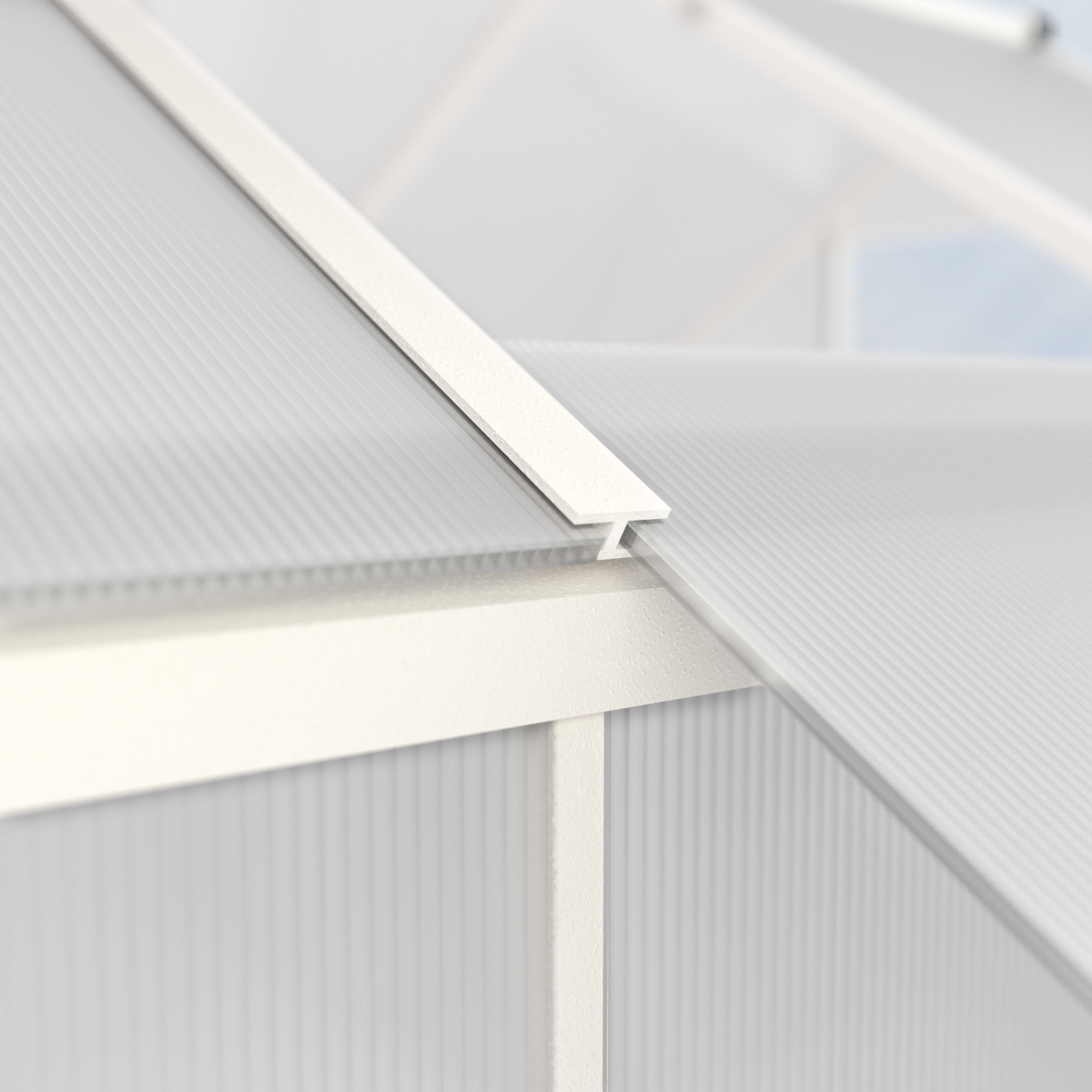 VEIKOUS 6' x 10' Walk-in Greenhouse W/  Aluminum Frame, Lockable Sliding Door, Weatherproof for Outdoor, White