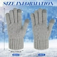 thumbnail image 2 of Dalrosia 4 Pairs Women's Winter Touch Screen Gloves Warm Fleece Lined Knit Gloves Elastic Cuff Winter Texting Gloves, 2 of 5