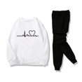 thumbnail image 2 of Akiihool Men 2 Piece Tracksuits Sweatshirts Sweatpants Sports Fitness Running Casual Sport Clothes (White,M), 2 of 5