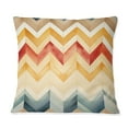 thumbnail image 2 of Designart "Ivory Boho Retro" Chevron Printed Throw Pillow, 2 of 5