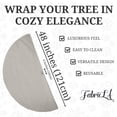 thumbnail image 2 of FabricLA Platinum Gray Faux Fur Tree Skirt Cut - 48-Inches with Rounded Edges (No Backing) for Christmas, 2 of 7