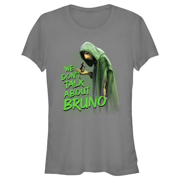 Junior's Encanto We Don't Talk About Bruno Green Text  Graphic Tee Charcoal Large