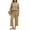 Khaki, variant on Women Long Sleeved 2 Piece Outfits Sweatsuit V-neck Casual Knit Tops & Pants