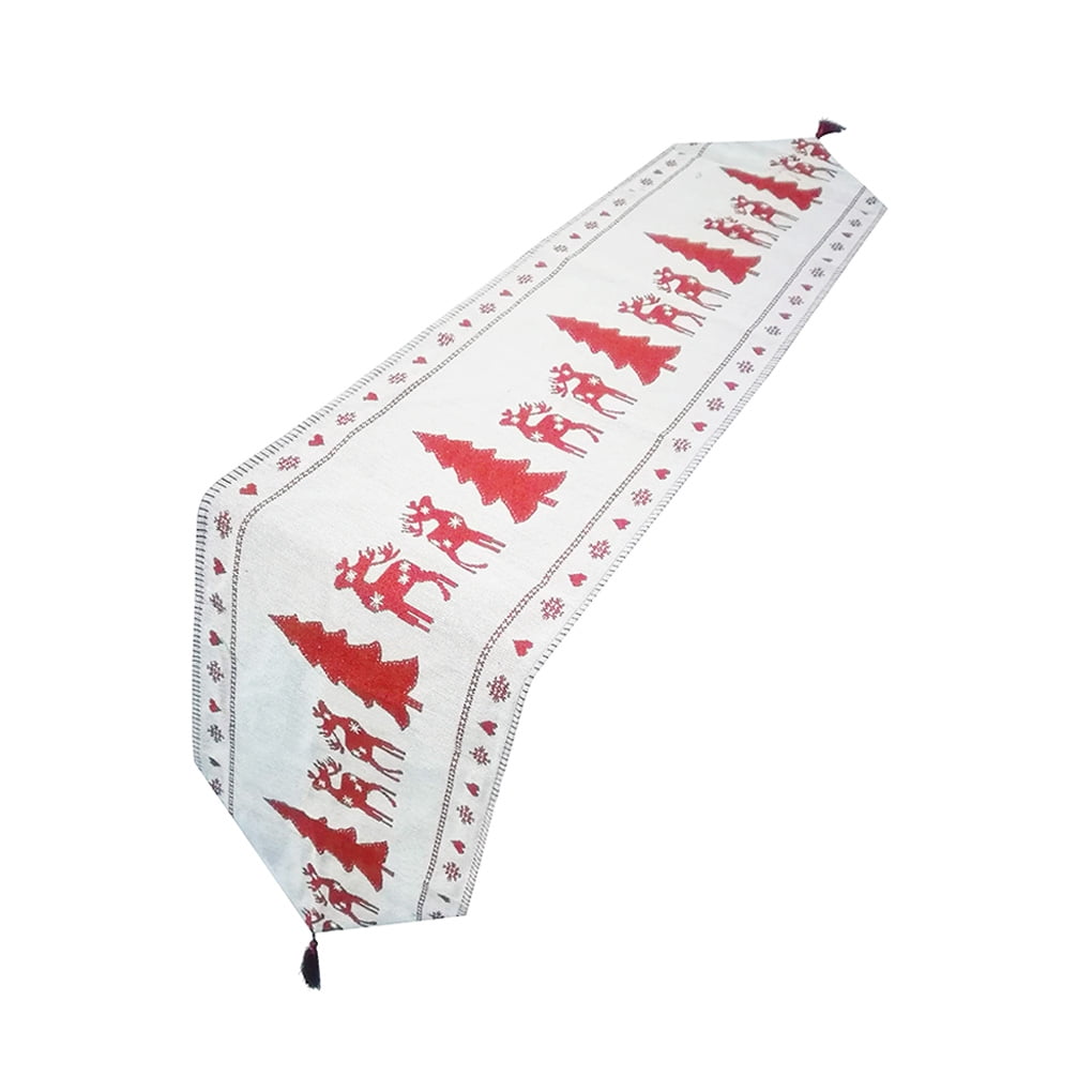 Saro Lifestyle Mantel Bordado De Mezcla De Lino Con Diseño D