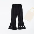 thumbnail image 5 of Gubotare Toddler Girl Pants Girl Cute High Waist Flowy Wide Leg Dress Pants Palazzo Pants Casual Trousers (Black,Size 8-9 Years), 5 of 6