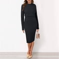 thumbnail image 5 of SRZYMJ Womens Sweater Sets Winter Cable Knit 2 Piece Outfits Sweater Skirt Set, 5 of 5