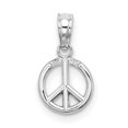 thumbnail image 3 of 14K White Gold Polished 3-D Peace Symbol Charm Pendant, 3 of 4