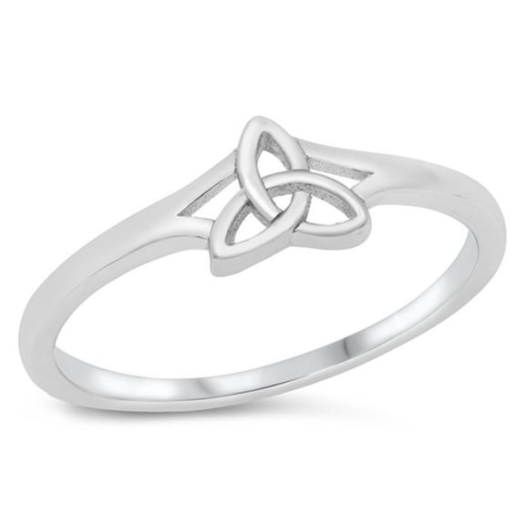 Celtic Triquetra Knot Ring .925 Sterling Silver Band Jewelry Female Male Unisex Size 5