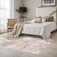 thumbnail image 4 of YOUFORTONG 4x6 Abstract Area Rug, Machine Washable Non-Slip Indoor Rug,Rubber Backing Stain Resistant Distressed Carpet for Living Room Bedroom Kitchen Entryway,Brown, 4 of 8