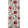 thumbnail image 3 of Woodland Holly Christmas Holiday Kitchen & Table Décor, Table Runner, 14x108, Poinsettia & Christmas Greenery, 3 of 6