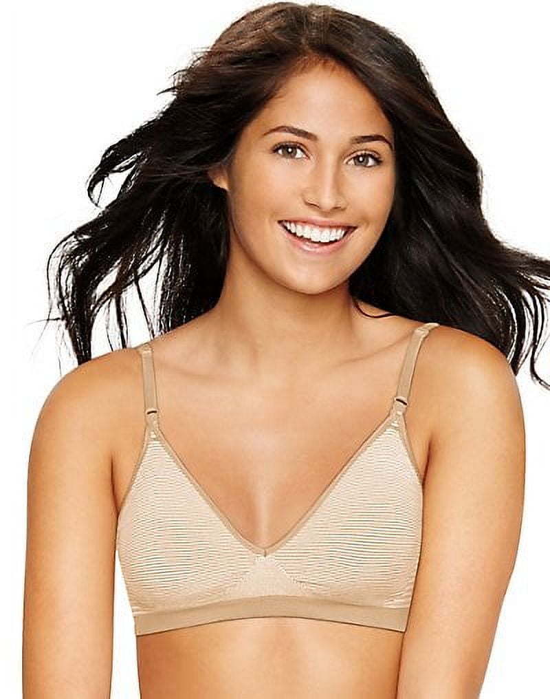 Hanes Ultimate 19585754475 Comfy Support Comfort Flex Fit Wirefree Bra,  Black - 2XL 