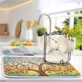thumbnail image 5 of FREEAMG Dish Drying Mat Colorful Tree Absorbent Dry Mats for Dishes Draining Pad for Kitchen Countertop 16" x 18", 5 of 7